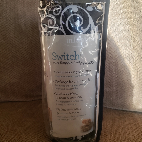 Black and white 2 in 1 shopping cart cover - Picture 6 of 7